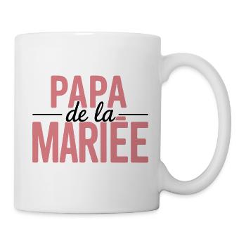 Vater der Braut elegantes Design für die Hochzeit - Tasse - Weiß - Rechts