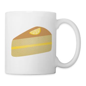Zitronenscheibe Mohnkuchen Dessert Zitrus - Tasse - Weiß - Rechts