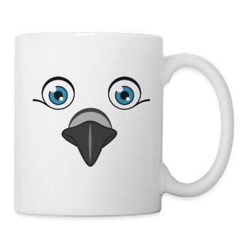 Lustiges Taubentiergesicht faules Halloween-Kostüm - Tasse - Weiß - Rechts