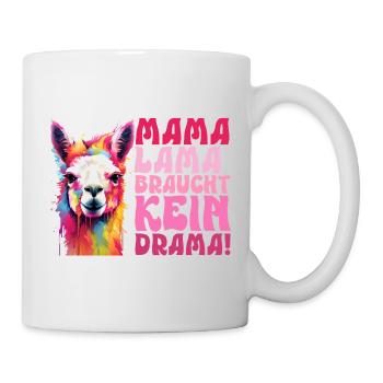 Les futures mamans MAMA LAMA N'A PAS BESOIN DE DRAME - Mug blanc - blanc - Droite