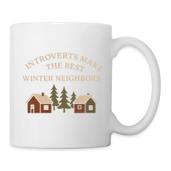 Cabincore Cozy winter self-care season - Mug - white - Right
