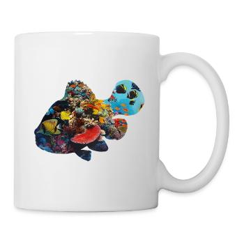 Underwater in the coral reef as a fish - Mug - white - Right