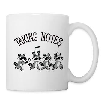 Raccoon Musical Notes Music - Mug - white - Right