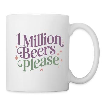 Un million de bières s’il vous plaît - Meme de boisson drôle - Mug blanc - blanc - Droite