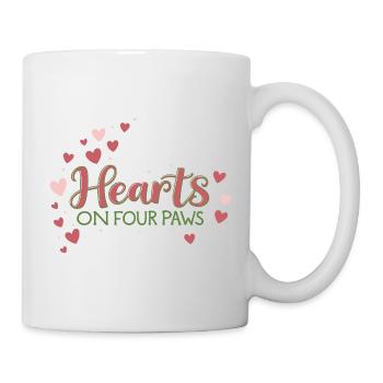 Liebe auf vier Pfoten - Tasse - Weiß - Rechts