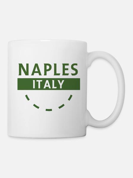Neapel Italien Grünes Emblem - Tasse - Weiß