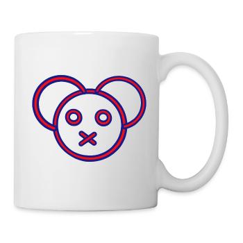 Neon Bärenkopf X-Mund - Tasse - Weiß - Rechts