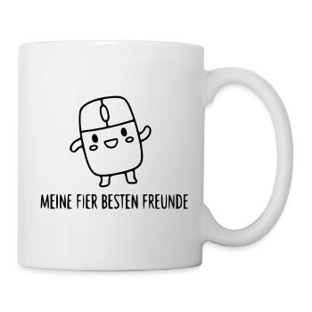 amis-joueurs-boutons-souris-drôle-spruch_1 - Mug blanc - blanc - Droite
