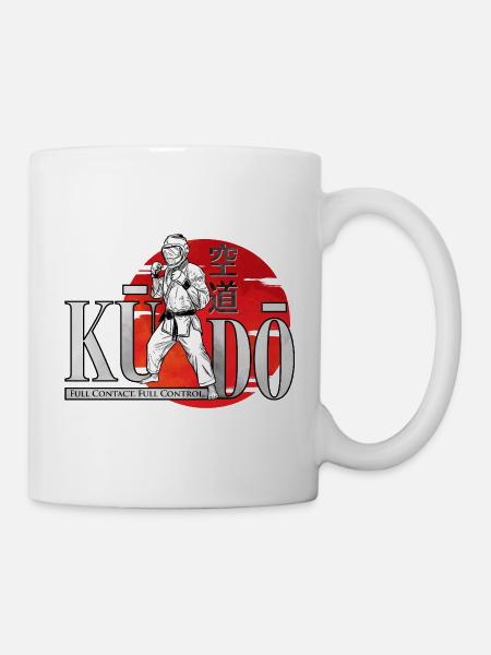 Kudo-Kämpfer-Stehendes-Design - Tasse - Weiß