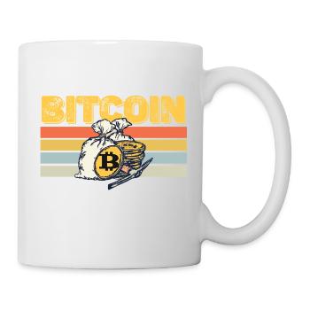 Rétro minage de bitcoins - Mug blanc - blanc - Droite