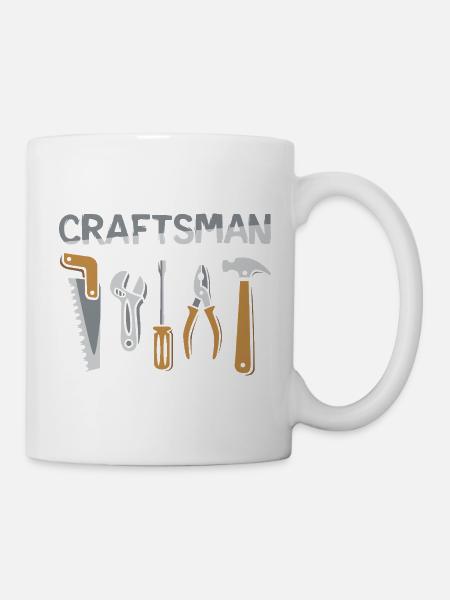 Craftsman Werkzeuge Handwerker Design - Tasse - Weiß
