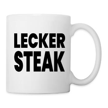 Steak - Tasse - Weiß - Rechts