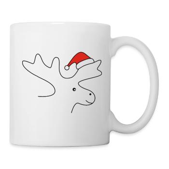 Weihnachtselch - Tasse - Weiß - Rechts