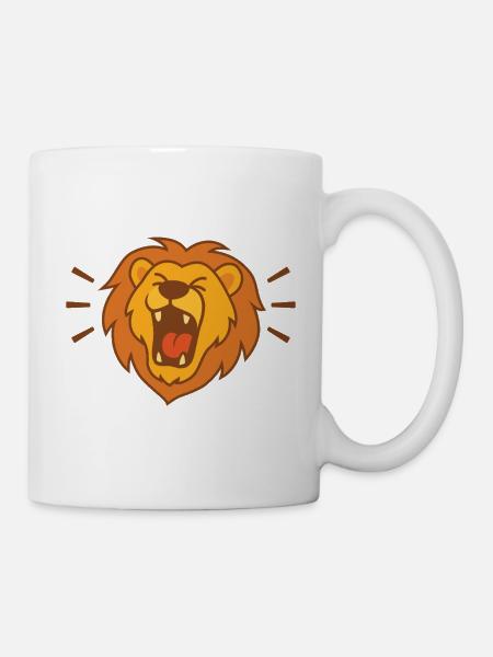 Lion Call: Brave Lion Graphic - Mug - white
