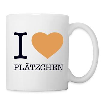I love Plätzchen - Tasse - Weiß - Rechts