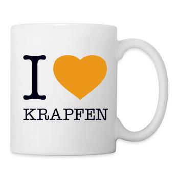 I love Krapfen - Tasse - Weiß - Rechts