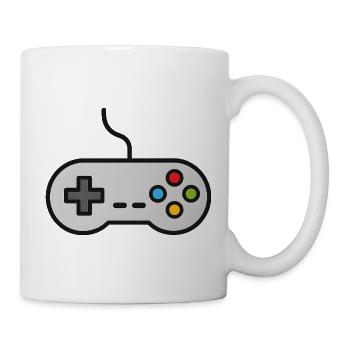 Retro Control Silhouette Gamer Spielkonsole - Tasse - Weiß - Rechts