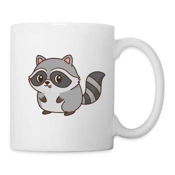 Raton laveur - Mug blanc - blanc - Droite