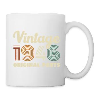 80 Years 1946 Vintage Retro Anniversary - Mug - white - Right