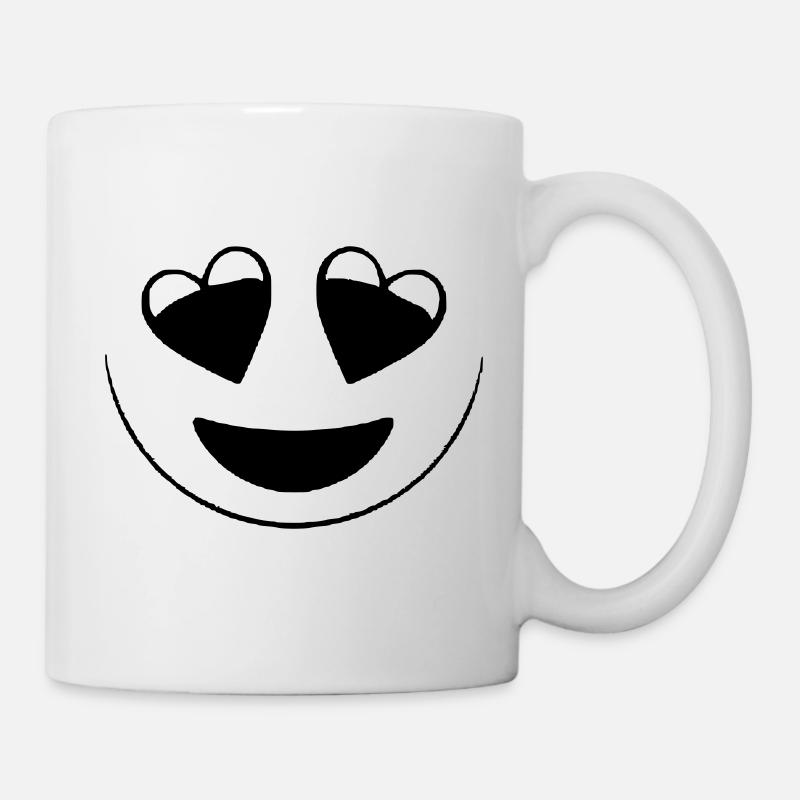 Herzaugen - Heart eyes - Tasse - Weiß