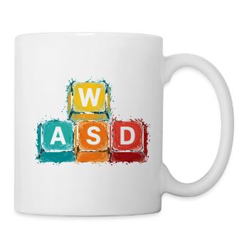WASD Gaming Tasten - Tasse - Weiß - Rechts