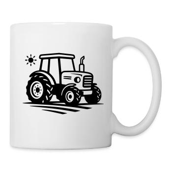 Landwirtschaft & Bauernhof | Traktor Logo - Tasse - Weiß - Rechts
