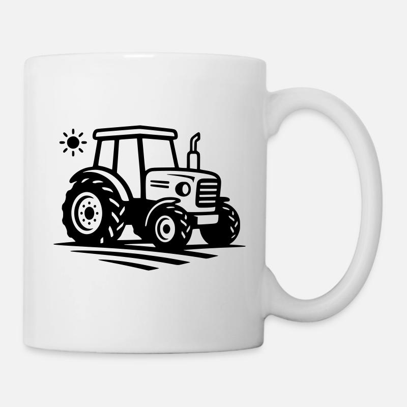 Landwirtschaft & Bauernhof | Traktor Logo - Tasse - Weiß