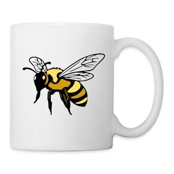Biene Bienen Imker Geschenk Weihnachten - Tasse - Weiß - Rechts