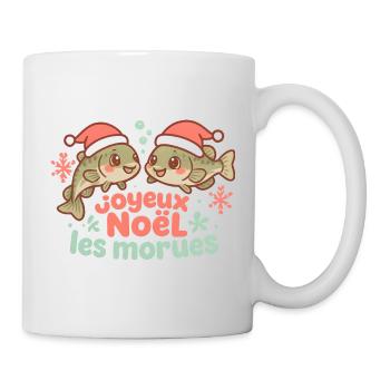 Morues de Noël rigolotes - Mug blanc - blanc - Droite