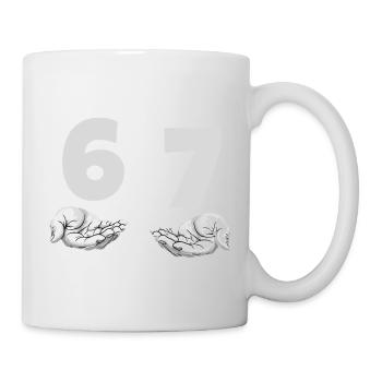 Funny 67 Meme Hands Gen Alpha Humor - Mug - white - Right