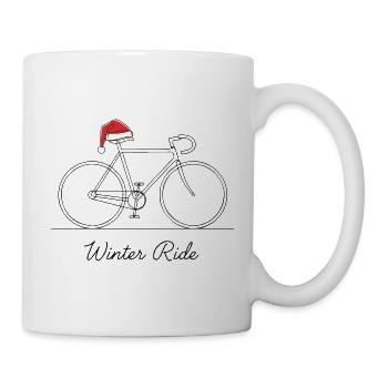 Winter Ride Bicycle Outline - Mug - white - Right