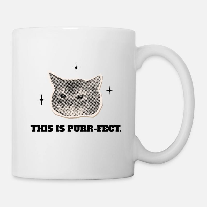 Die Purr-fekte Katze - Tasse - Weiß
