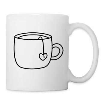 HT logo Tasse_Transparent - Mug blanc - blanc - Droite