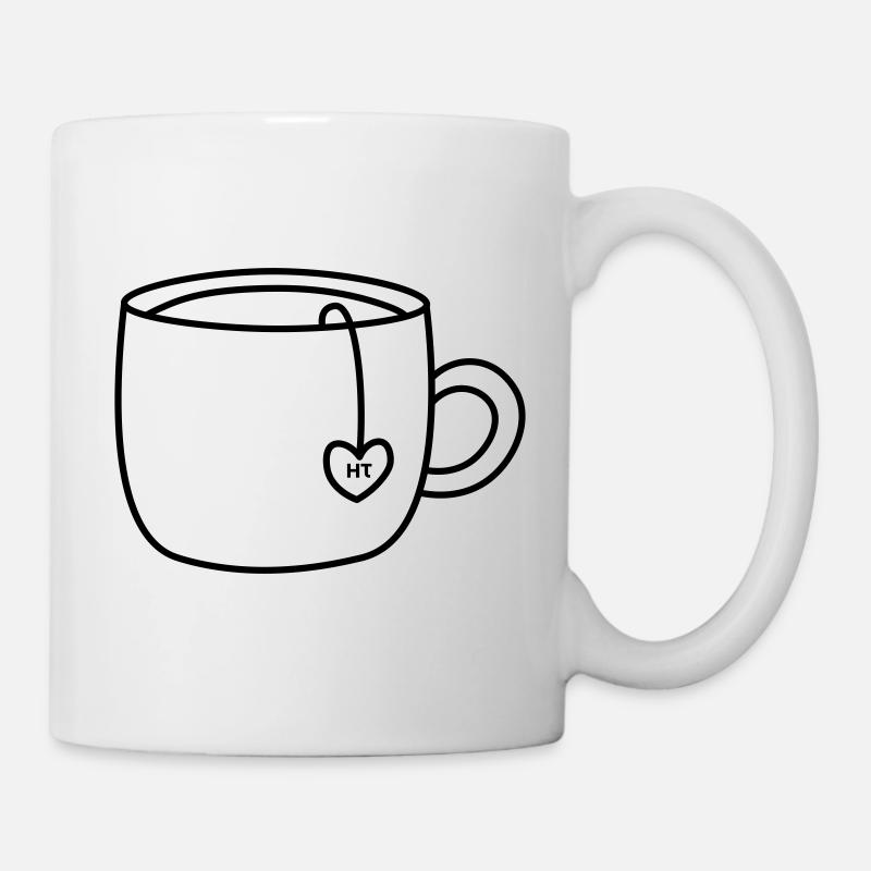 HT logo Tasse_Transparent - Mug blanc - blanc
