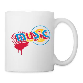 Lettrage musical 3D dans le style graffiti - Mug blanc - blanc - Droite