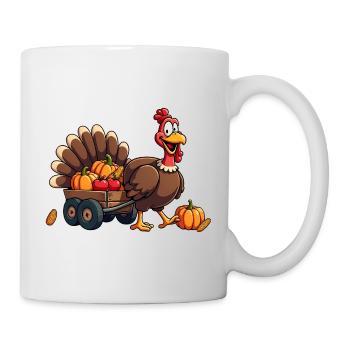 Thanksgiving Lustiger Thanksgiving Truthahn - Tasse - Weiß - Rechts