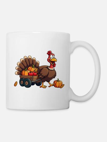 Thanksgiving Lustiger Thanksgiving Truthahn - Tasse - Weiß