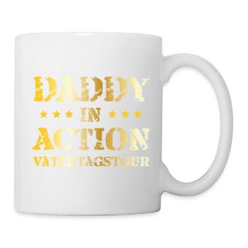 Daddy in Action Vatertagstour / Vatertag - Tasse - Weiß - Rechts