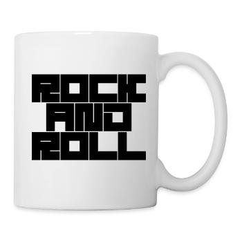Rock'n'Roll Typografie Design - Tasse - Weiß - Rechts