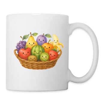 Kawaii Fruit Basket Friendly Fruits Fruit Kids - Mug - white - Right