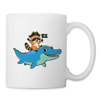 Juste un garçon qui aime le raton laveur Mosasaurus - Mug blanc - blanc - Droite
