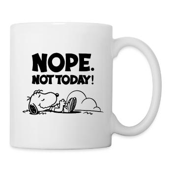 Non, pas aujourd’hui, chien paresseux drôle - Mug blanc - blanc - Droite