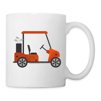 Golfwagen - Tasse - Weiß - Rechts