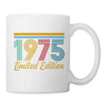 1975 Birthday Born In 1975 Vintage Retro Gift - Mug - white - Right