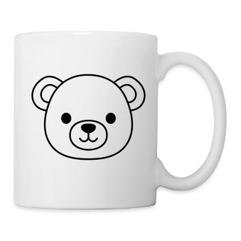 Visage d’ours en peluche - Mug blanc - blanc - Droite