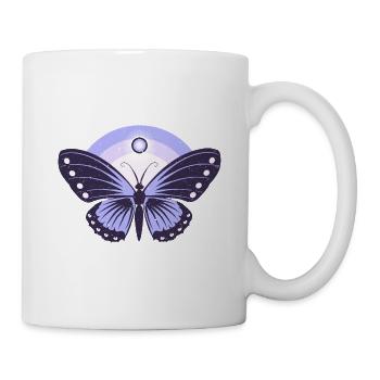 Cute Lilac Butterfly  - Mug - white - Right