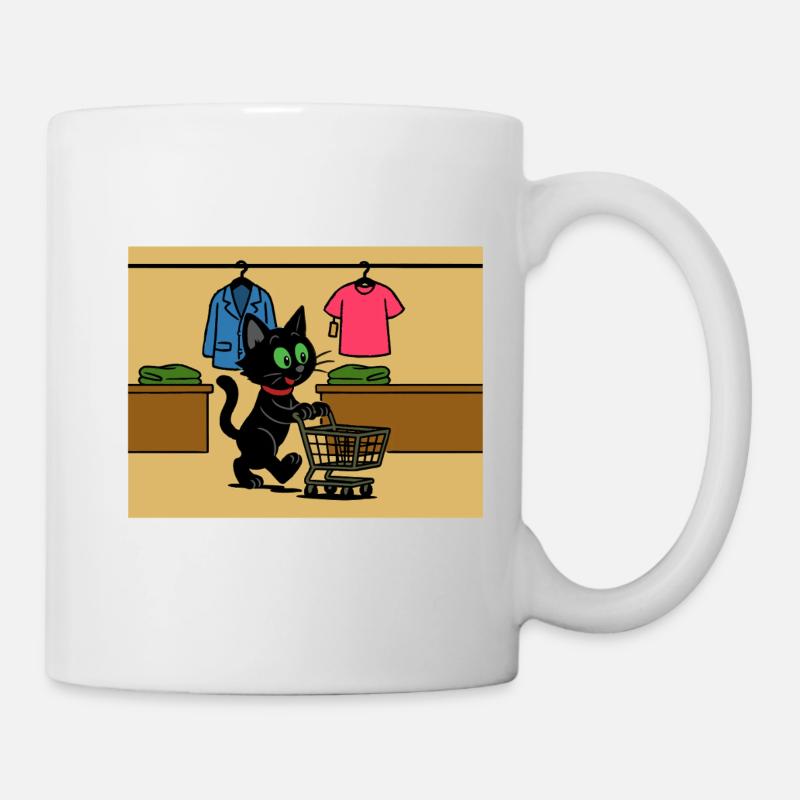 Meeko-Einkaufen - Tasse - Weiß