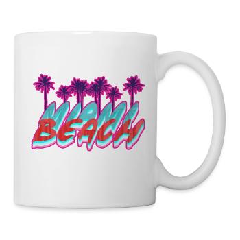 Beach Florida Neon Palms - Mug - white - Right
