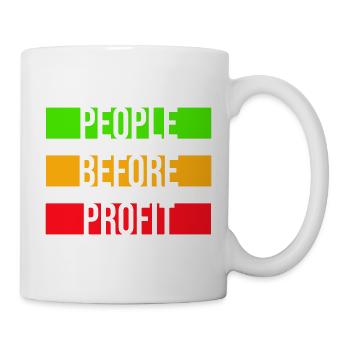 Logo de l’activisme People Before Profit Justice - Mug blanc - blanc - Droite