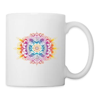 Filigree Mehndi Ornament for Mindfulness & Art - Mug - white - Right